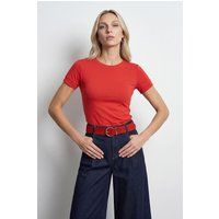 Slim-Fit T-Shirt mit Rundhalsausschnitt