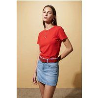 Klassisches Kurzarm-T-Shirt aus Baumwolle
