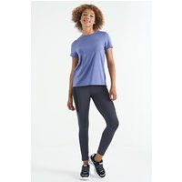 Lässiges Rundhals-T-Shirt mit Schlitzen