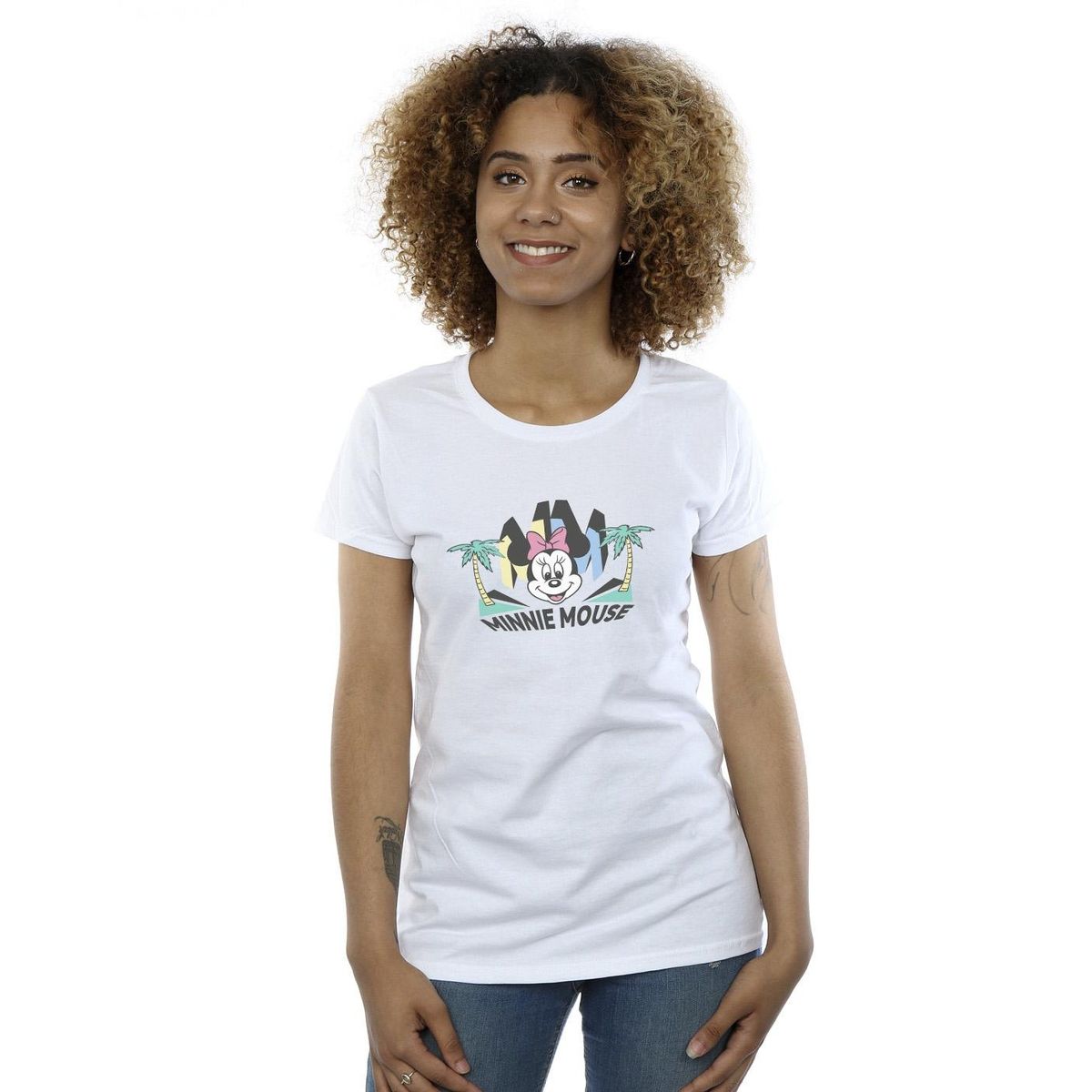 Tropisches Minnie Maus Grafik-T-Shirt