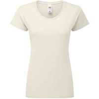 Enganliegendes Baumwoll-T-Shirt mit Rundhalsausschnitt