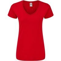 Klassisches V-Ausschnitt Baumwoll-T-Shirt