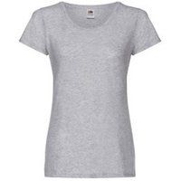 Klassisches tailliertes Baumwoll-T-Shirt mit Rundhals