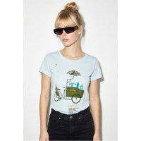 Besticktes T-Shirt mit Mojito-Wagen