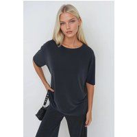 Locker geschnittenes Modal-Mix T-Shirt