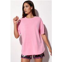 Locker geschnittenes Rundhals-T-Shirt
