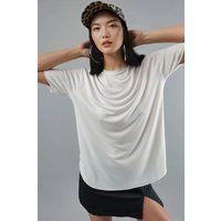 Locker fallendes Rundhals T-Shirt