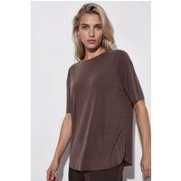 Lockeres Jersey-T-Shirt mit Rundhalsausschnitt