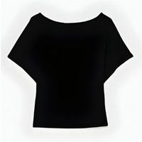Lockeres Bootausschnitt-T-Shirt