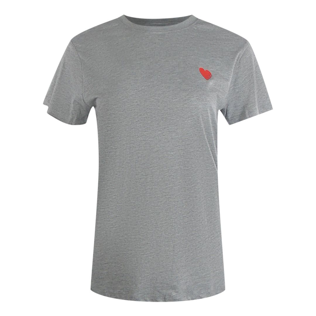 T-Shirt mit kleinem Herz-Logo