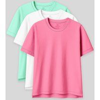 Oversized Baumwoll-Modal T-Shirt mit Rundhalsausschnitt