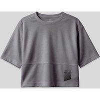 Kastiges Cropped Grafik-Sportshirt