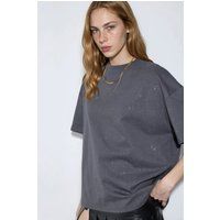 Oversize T-Shirt mit Pailletten