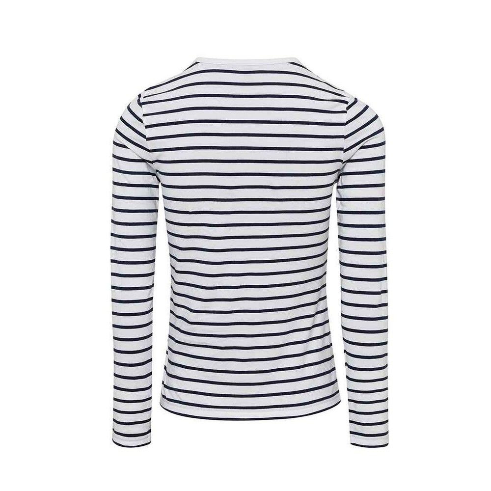 Gestreiftes Henley-Langarmshirt