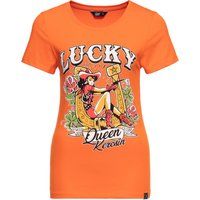 Grafik-T-Shirt mit Vintage-Cowgirl-Print