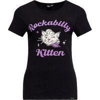 Rockabilly Kitten Grafik T-Shirt