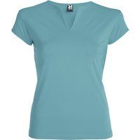 Schmal geschnittenes T-Shirt mit V-Ausschnitt