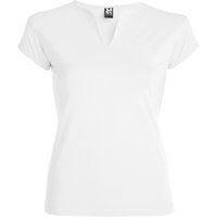 Körpernahes Stretch-T-Shirt mit V-Ausschnitt