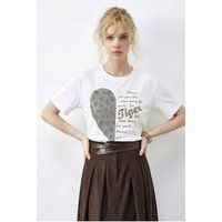 T-Shirt mit Pailletten-Tiger-Grafik