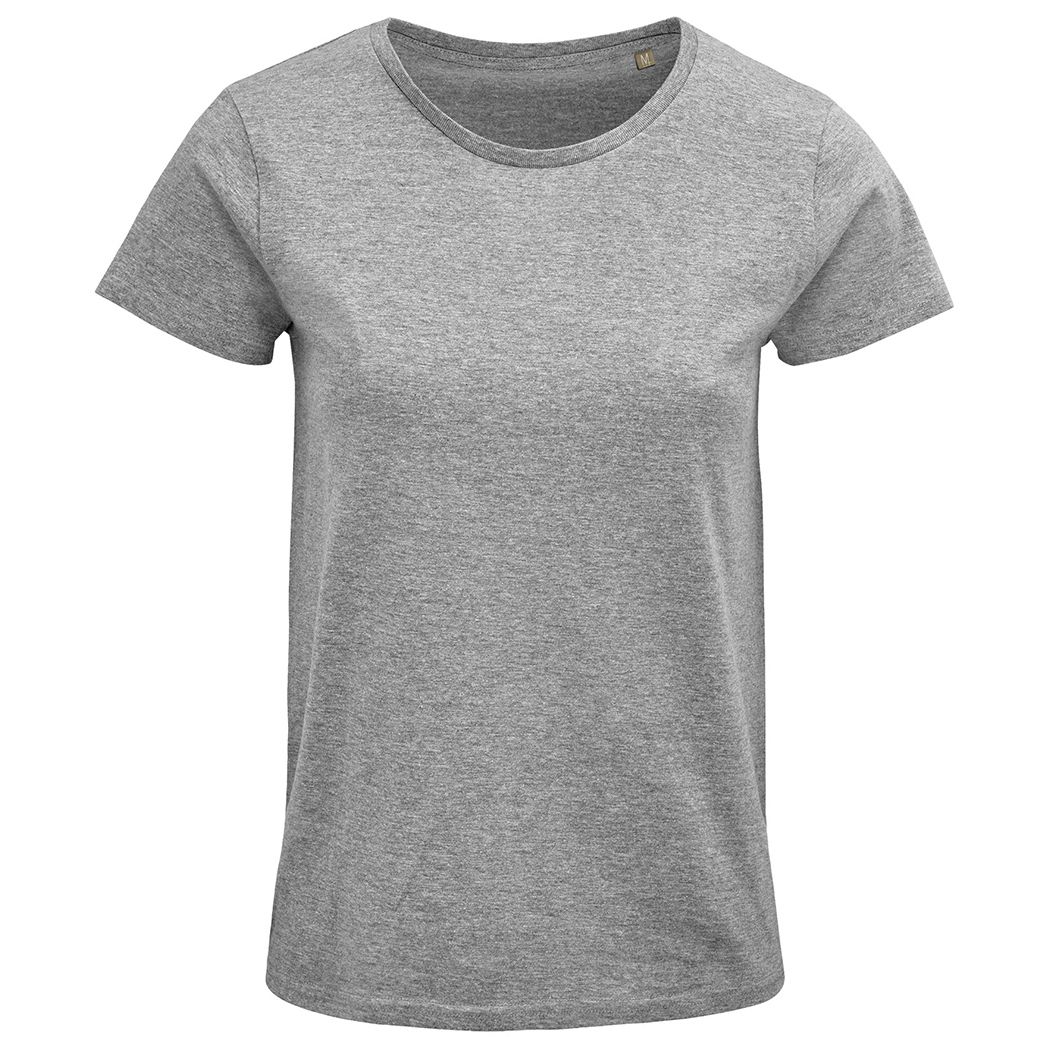 Essentielles meliertes Bio-Baumwoll-T-Shirt