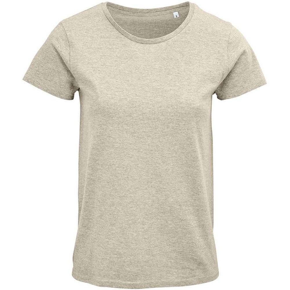 Klassisches meliertes Bio-Baumwoll-Shirt