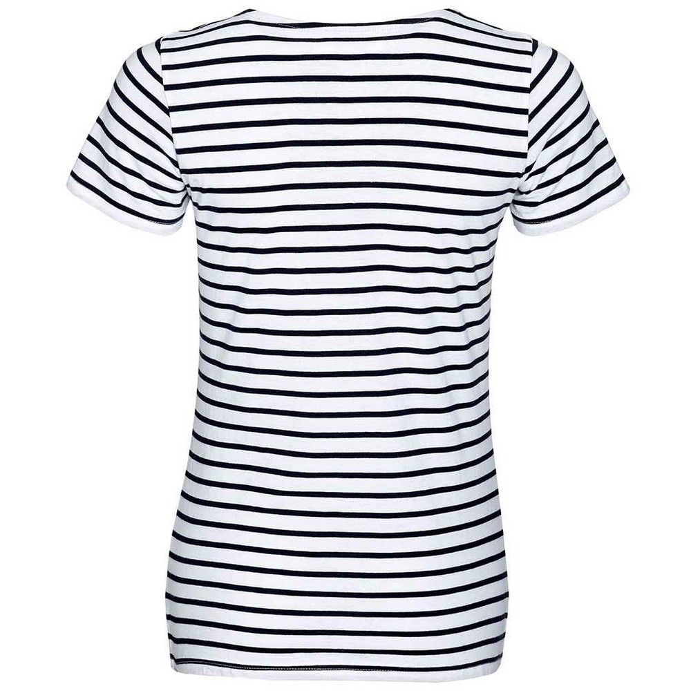 Klassisches gestreiftes Baumwoll-T-Shirt