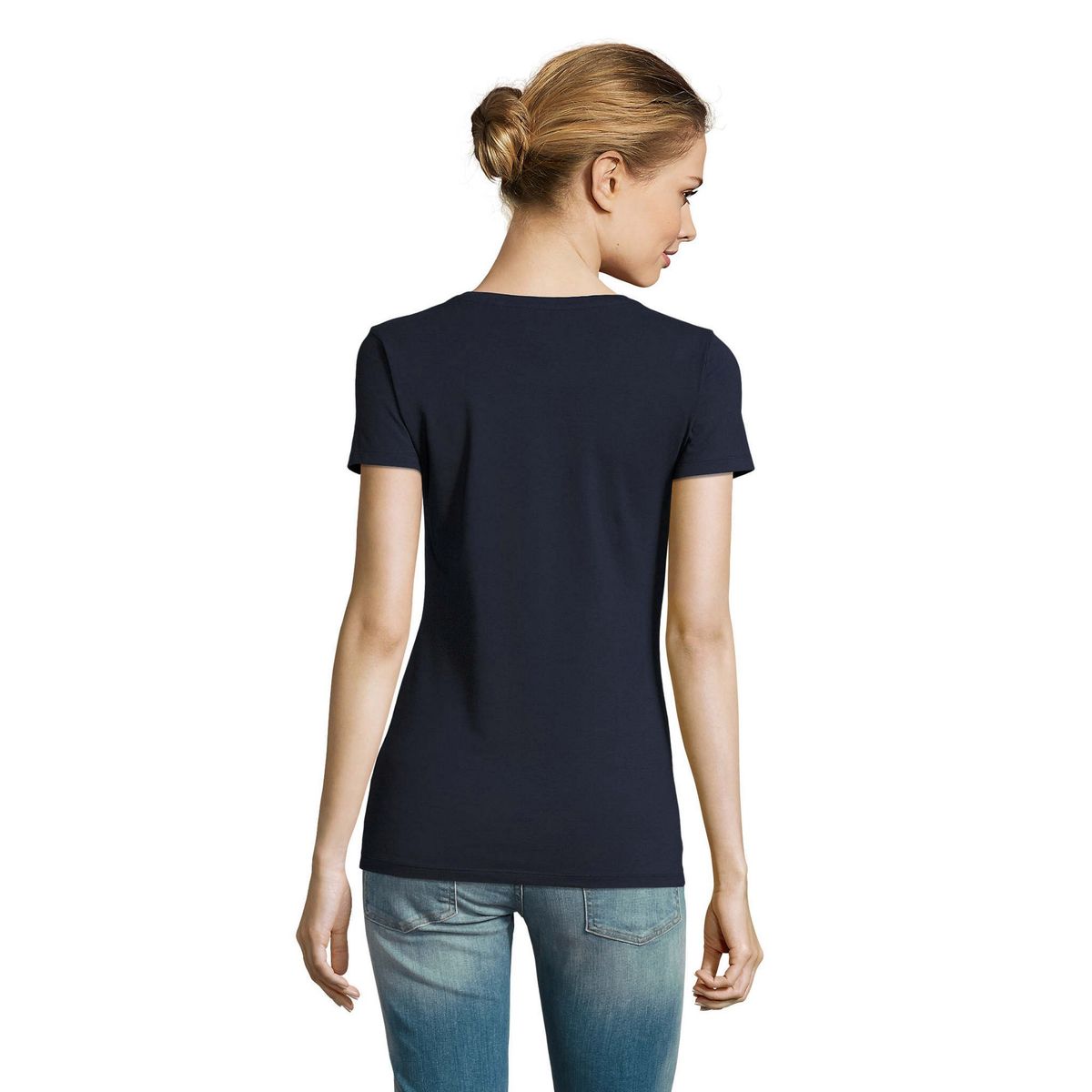 Essenzielles tailliertes Stretch-Baumwoll-T-Shirt