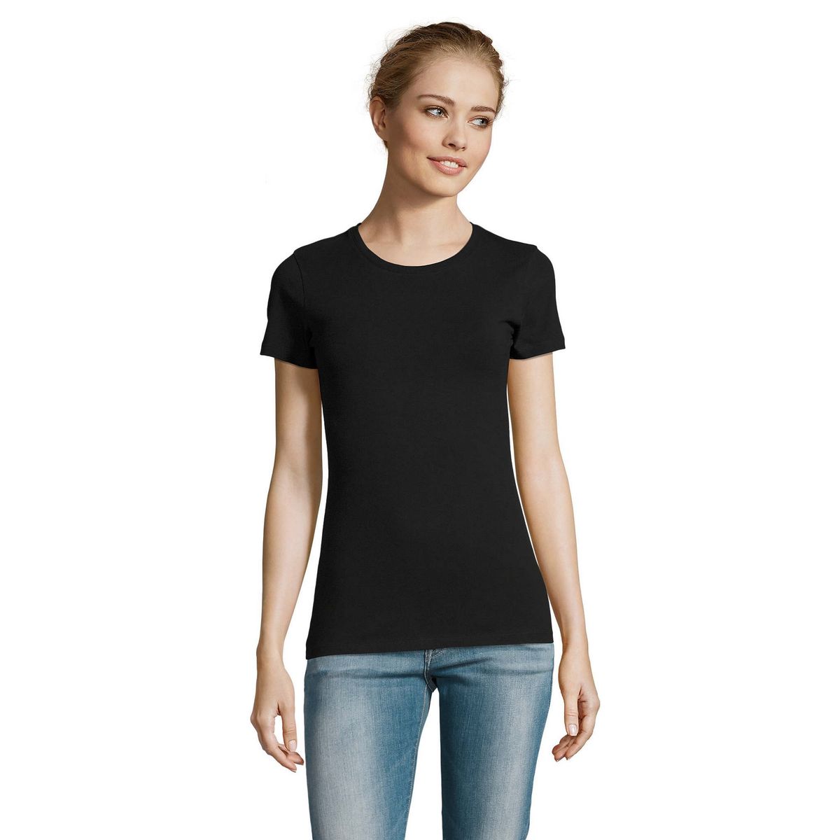 Klassisches tailliertes Stretch-Baumwoll-T-Shirt