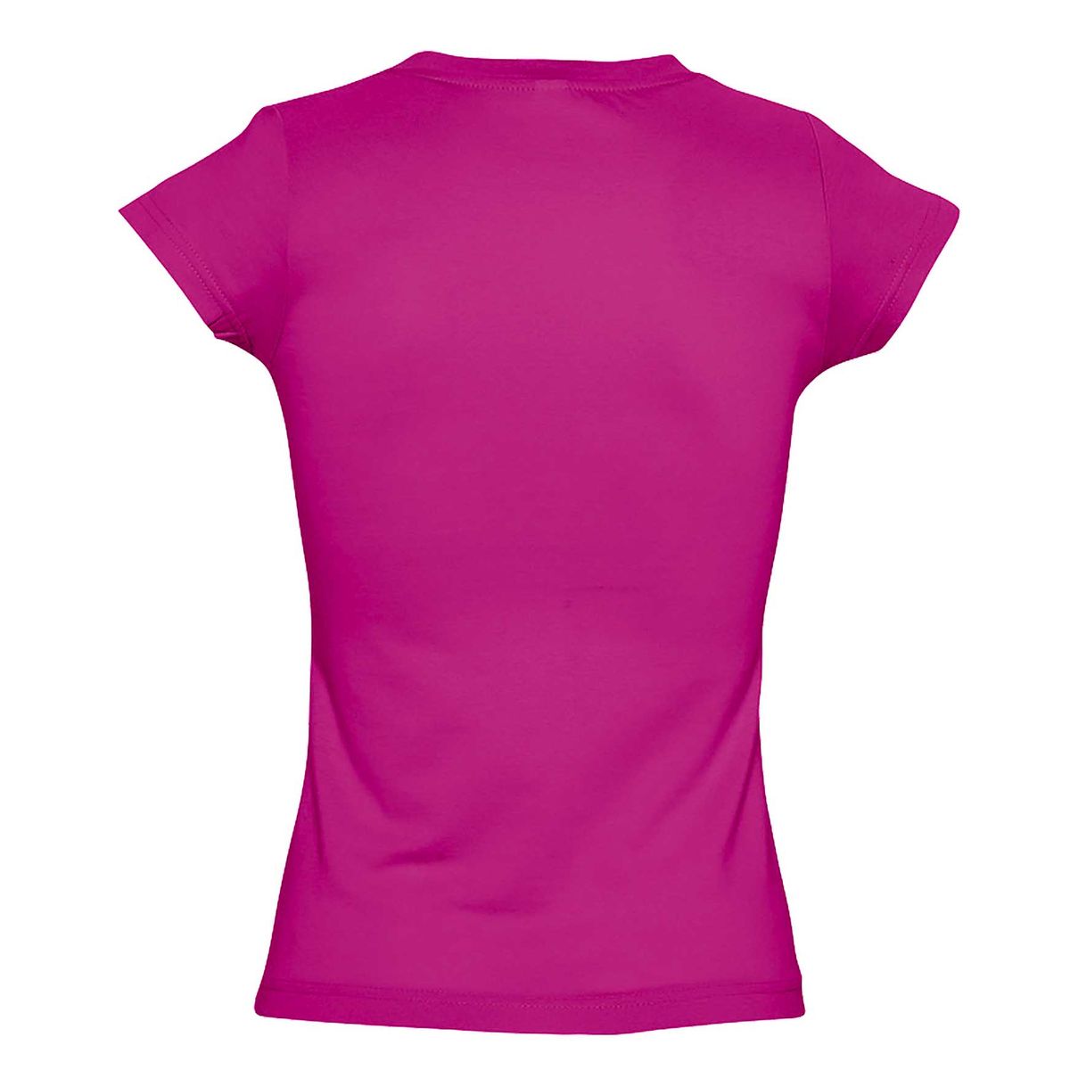 Klassisches tailliertes T-Shirt mit V-Ausschnitt