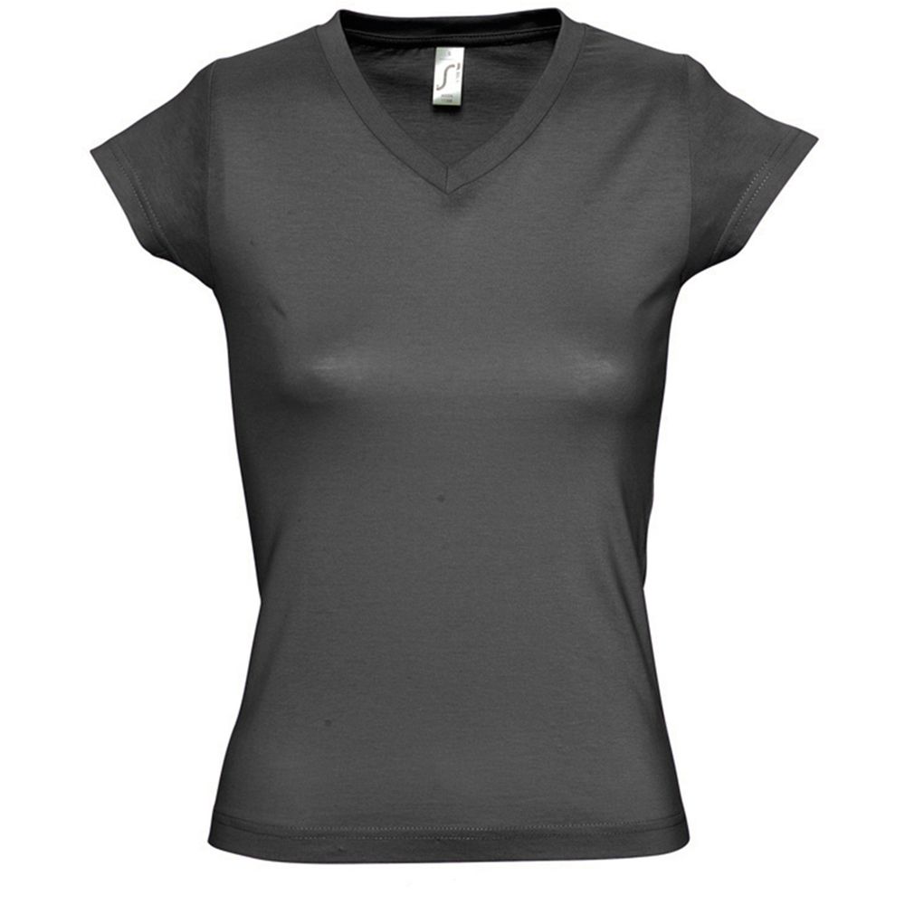 Tailliertes Baumwollshirt mit V-Ausschnitt