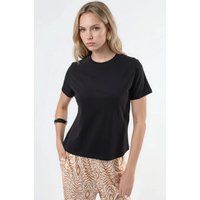 Klassisches Baumwoll-T-Shirt mit Rundhalsausschnitt