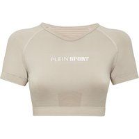 Nahtloses V-Ausschnitt Sport-Crop-Top