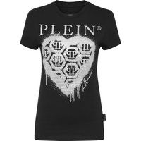 Grafik-T-Shirt mit Strassstein-Herz