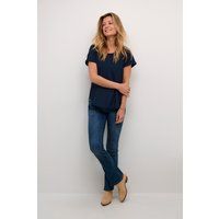 Locker Geshnittenes Lochmuster-T-Shirt