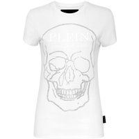 T-Shirt mit Strass-Totenkopf