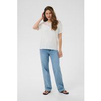 T-Shirt mit romantischem Spitzeneinsatz