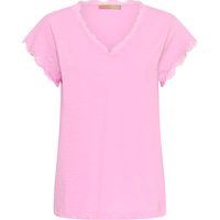 V-Ausschnitt Shirt mit Spitzenbesatz