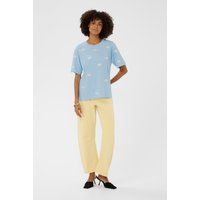 T-Shirt mit Kuss-Stickerei, Relaxed Fit