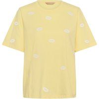 Relaxed-Fit T-Shirt mit Lippenstickerei
