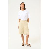 Feminines Baumwollshirt mit gerafften Schultern
