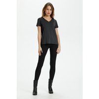 T-Shirt mit V-Ausschnitt aus Modal-Mix