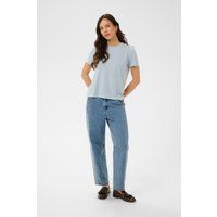 Schimmerndes T-Shirt mit geradem Schnitt