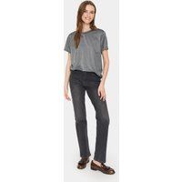Schimmerndes Metallic-Kurzarm-T-Shirt
