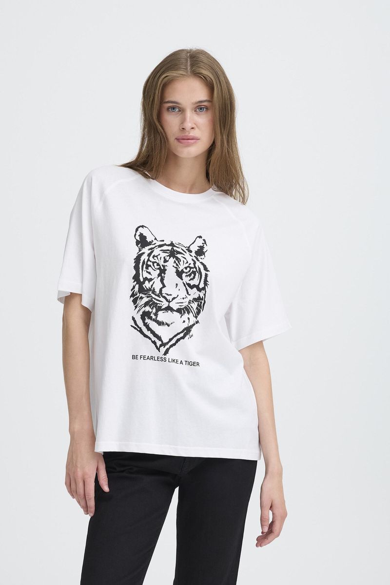 Oversized-T-Shirt mit Tiger-Grafikprint