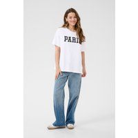Loose Fit T-Shirt mit Paris-Print
