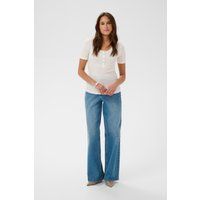 Geripptes Henley-Shirt Slim Fit