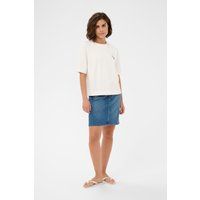 Boxy T-Shirt mit dezenter Stickerei