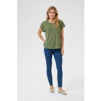 T-Shirt mit Lochstickerei und Loose-Fit