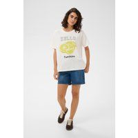 Lockeres Grafik-T-Shirt mit Zitronen-Print