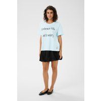 Lockeres T-Shirt mit Typografie-Print